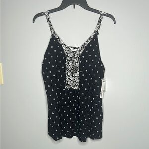 NWT Sonoma Black and White Camisole Tank Medium